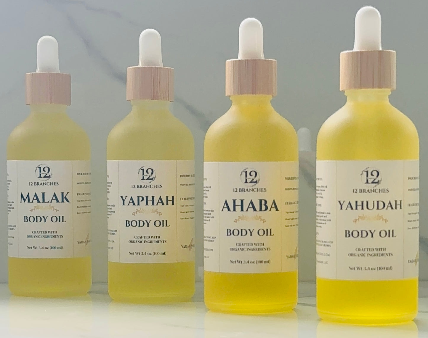 12 Branches Signature Body Oil Collection | 4-Piece Set | 3.4 fl oz Each