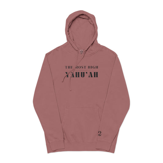 YAHU'AH Pigment-Dyed Embroidered Hoodie
