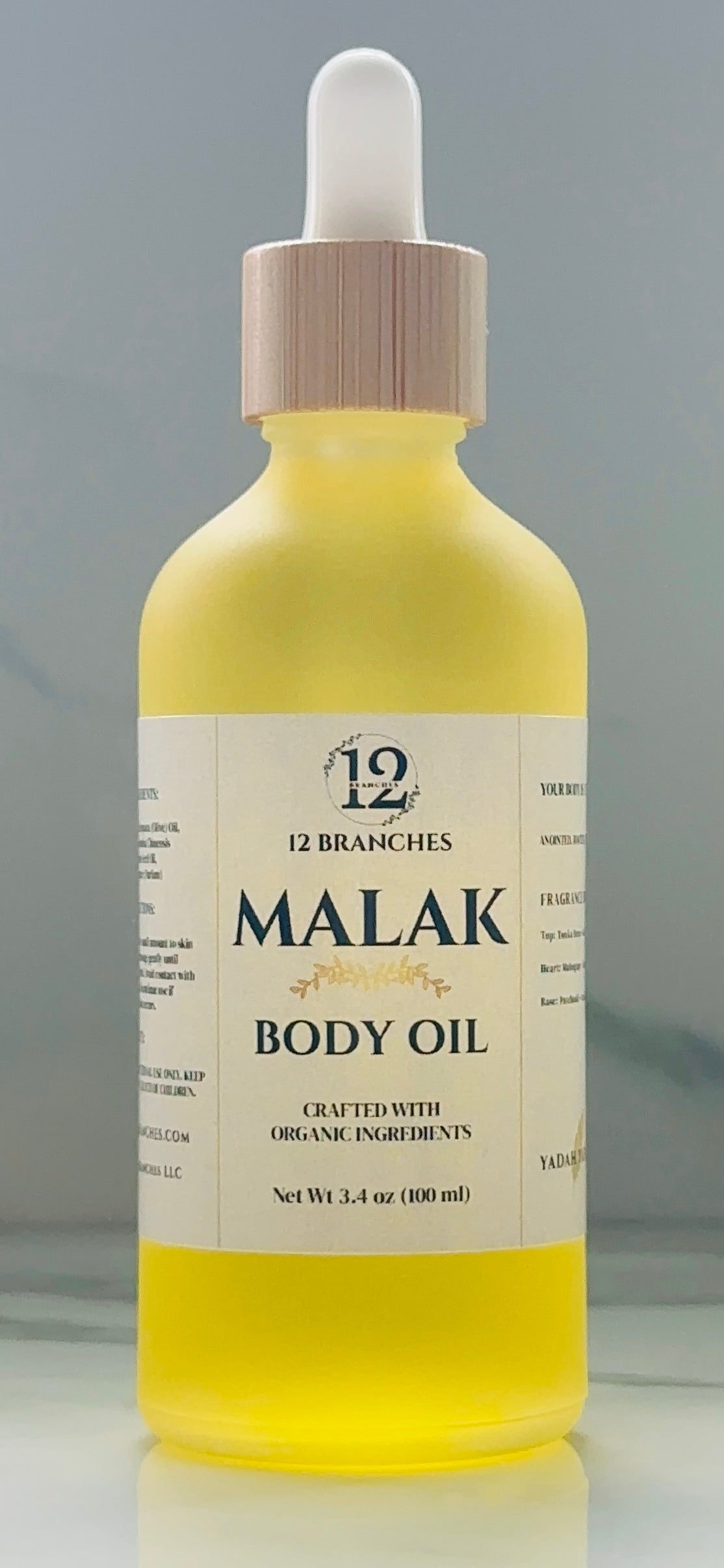 Malak Body Oil – Amber, Mahogany & Vanilla | 3.4 fl oz – 12 BRANCHES