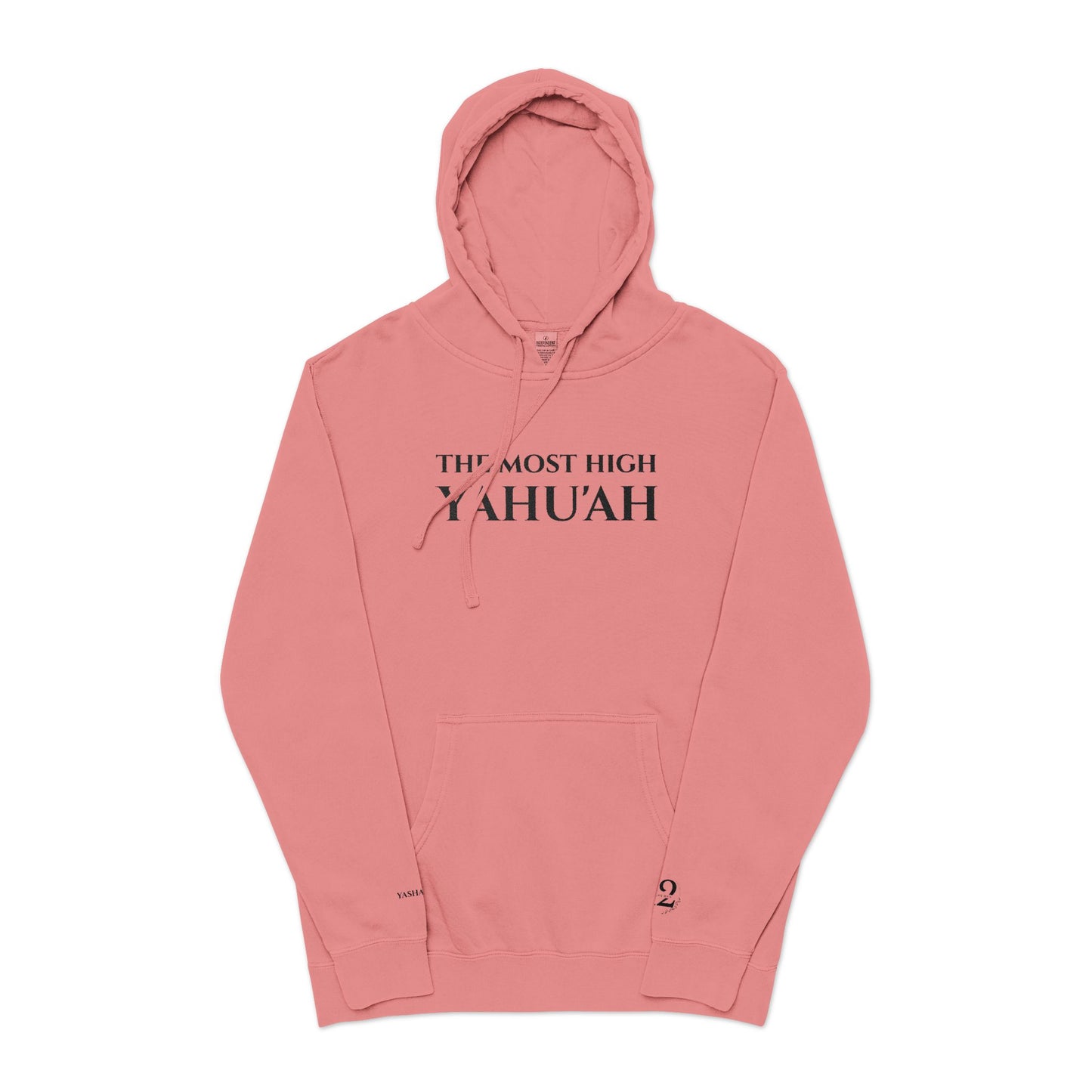 YAHU'AH Pigment-Dyed Hoodie with Embroidery