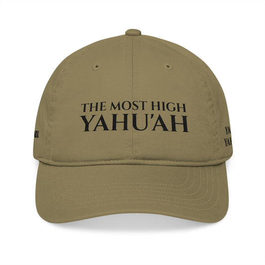 YAHU'AH 100% Organic Cotton Embroidered Baseball Cap
