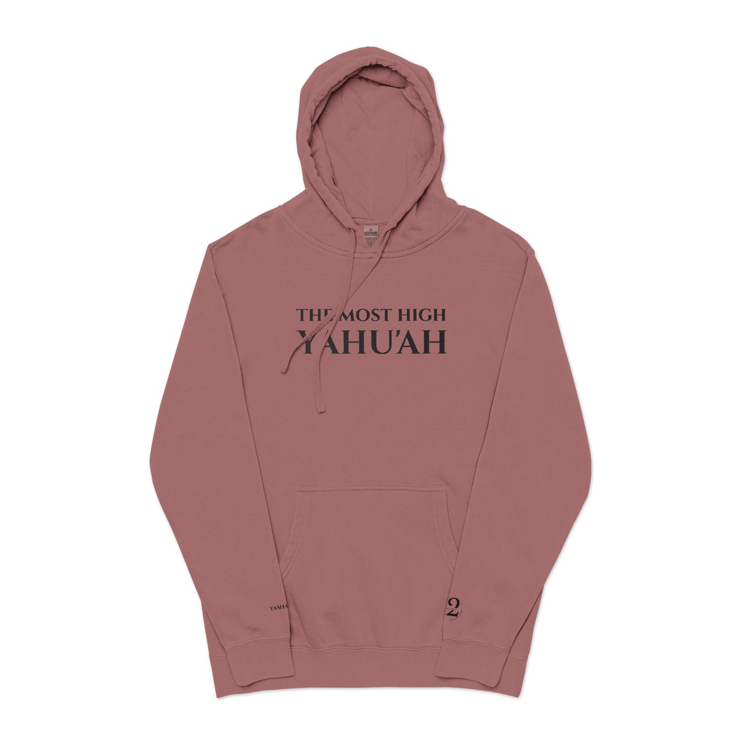 YAHU'AH Pigment-Dyed Hoodie with Embroidery