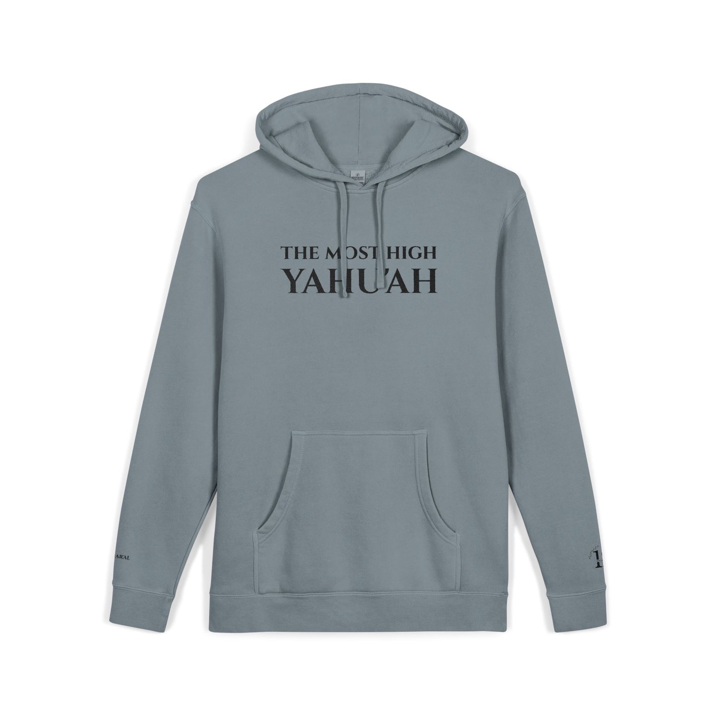 YAHU'AH Pigment-Dyed Embroidered Hoodie