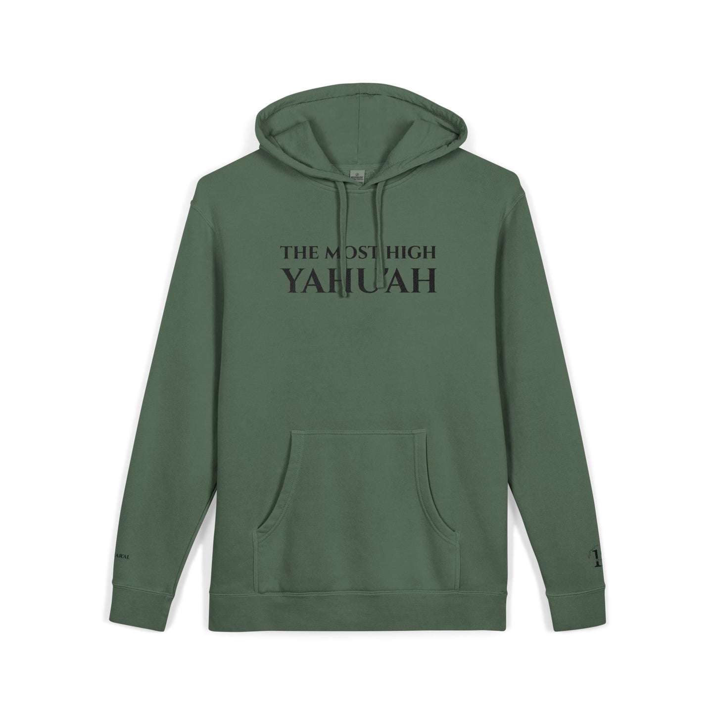 YAHU'AH Pigment-Dyed Hoodie with Embroidery
