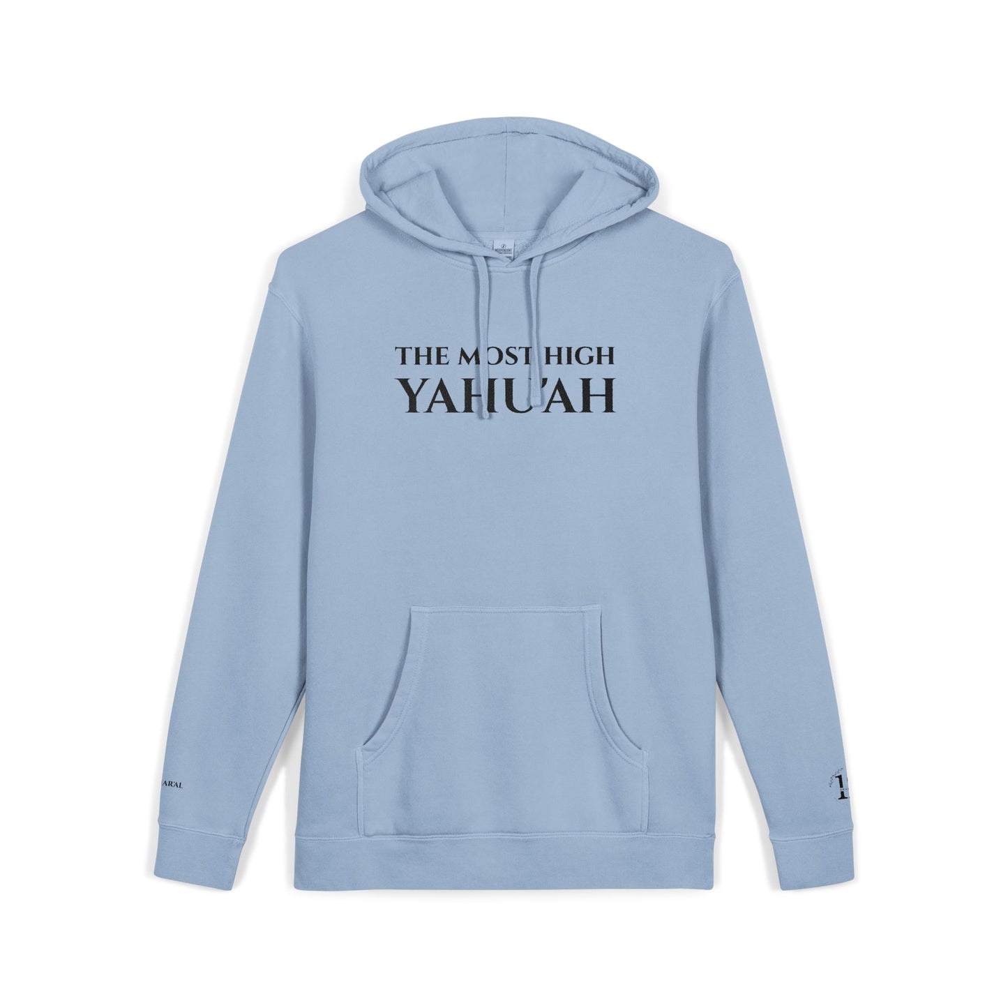 YAHU'AH Pigment-Dyed Hoodie with Embroidery