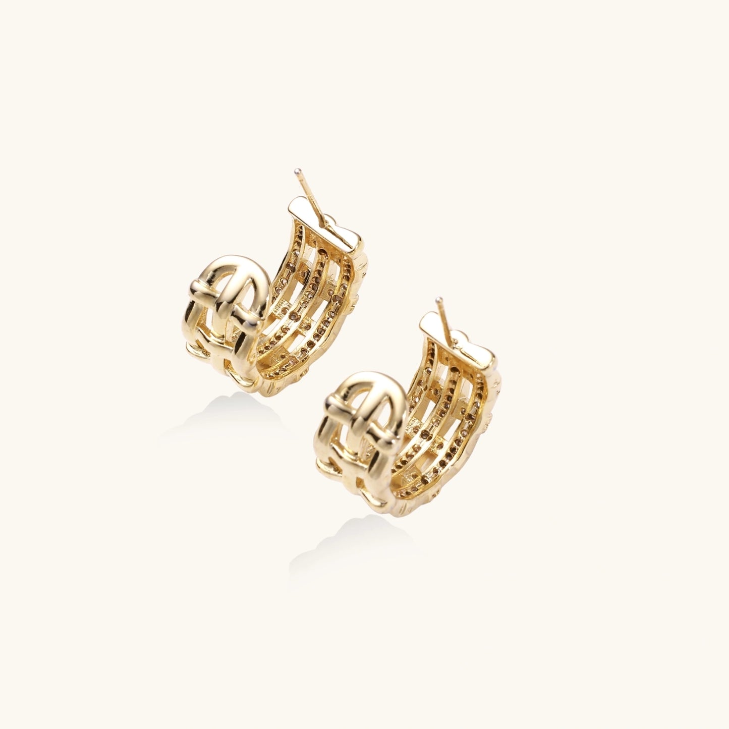 Woven Branches Hoops