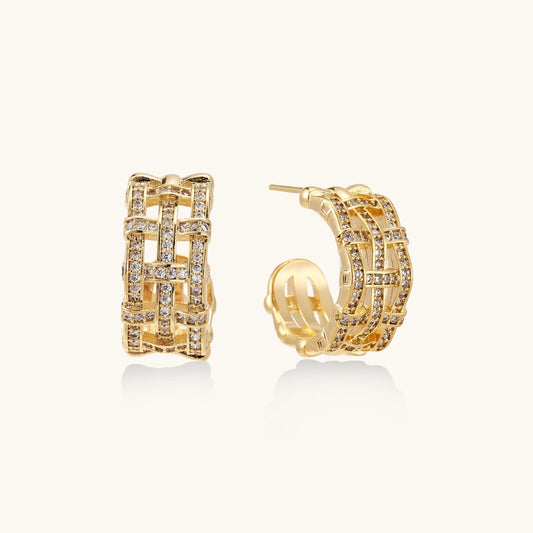 Woven Branches Hoops