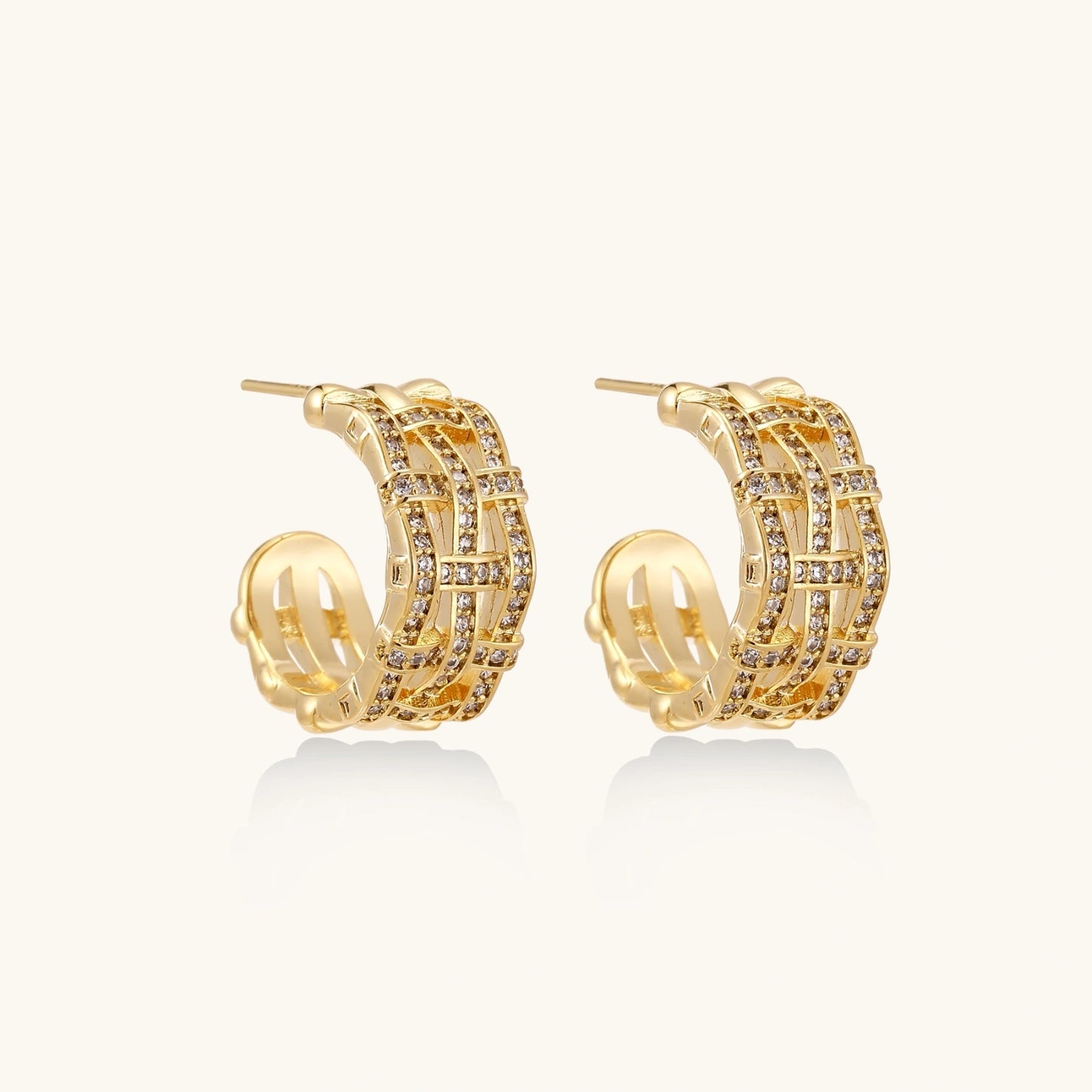 Woven Branches Hoops