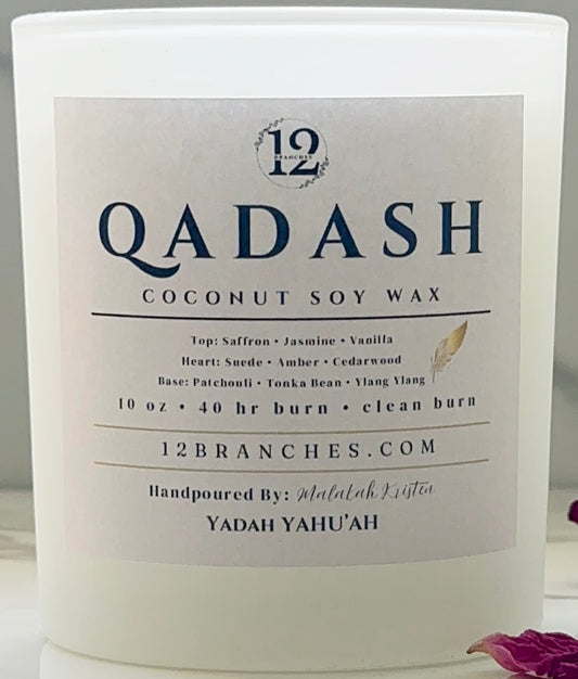 Qadash Candle-Signature White Jar