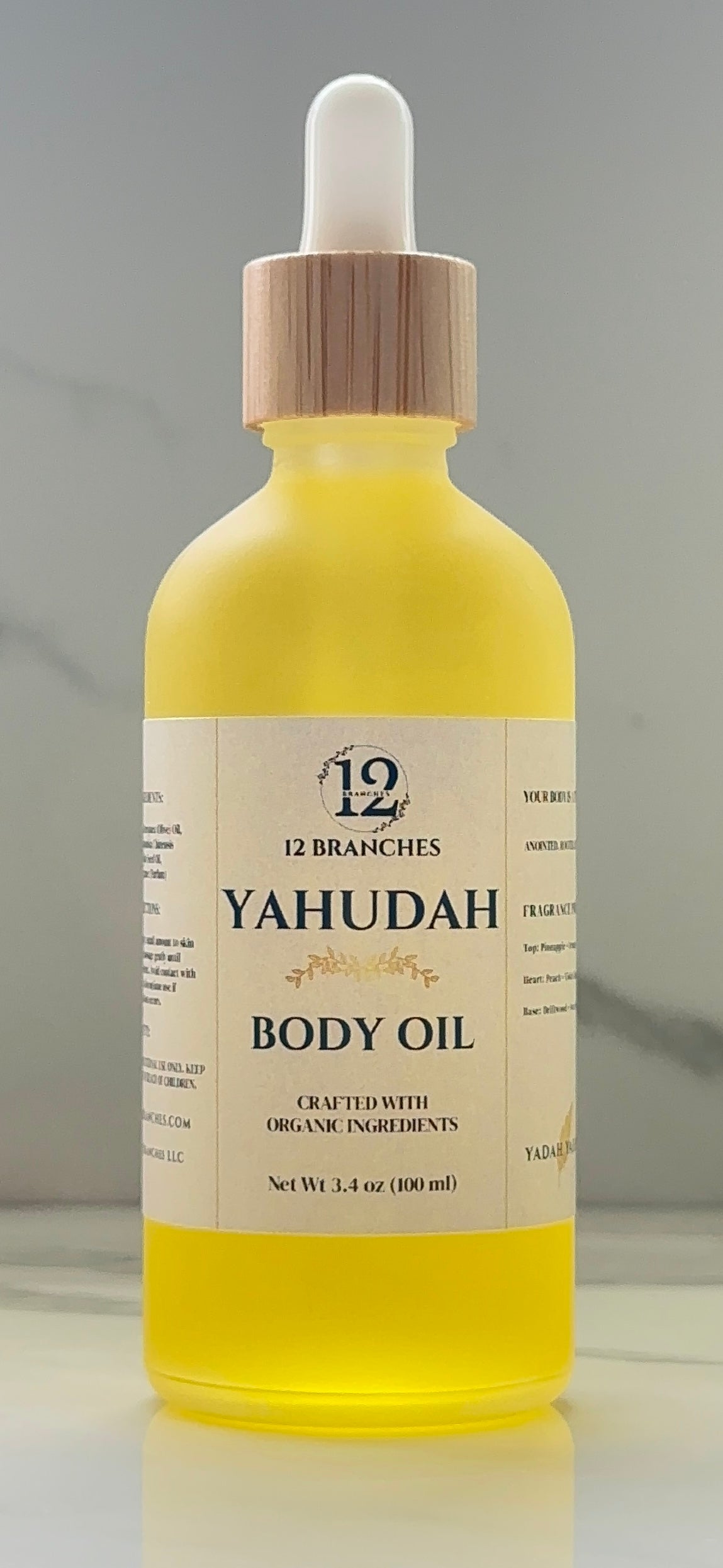 Yahudah Body Oil – Pineapple, Peach & Sweet Musk | 3.4 fl oz