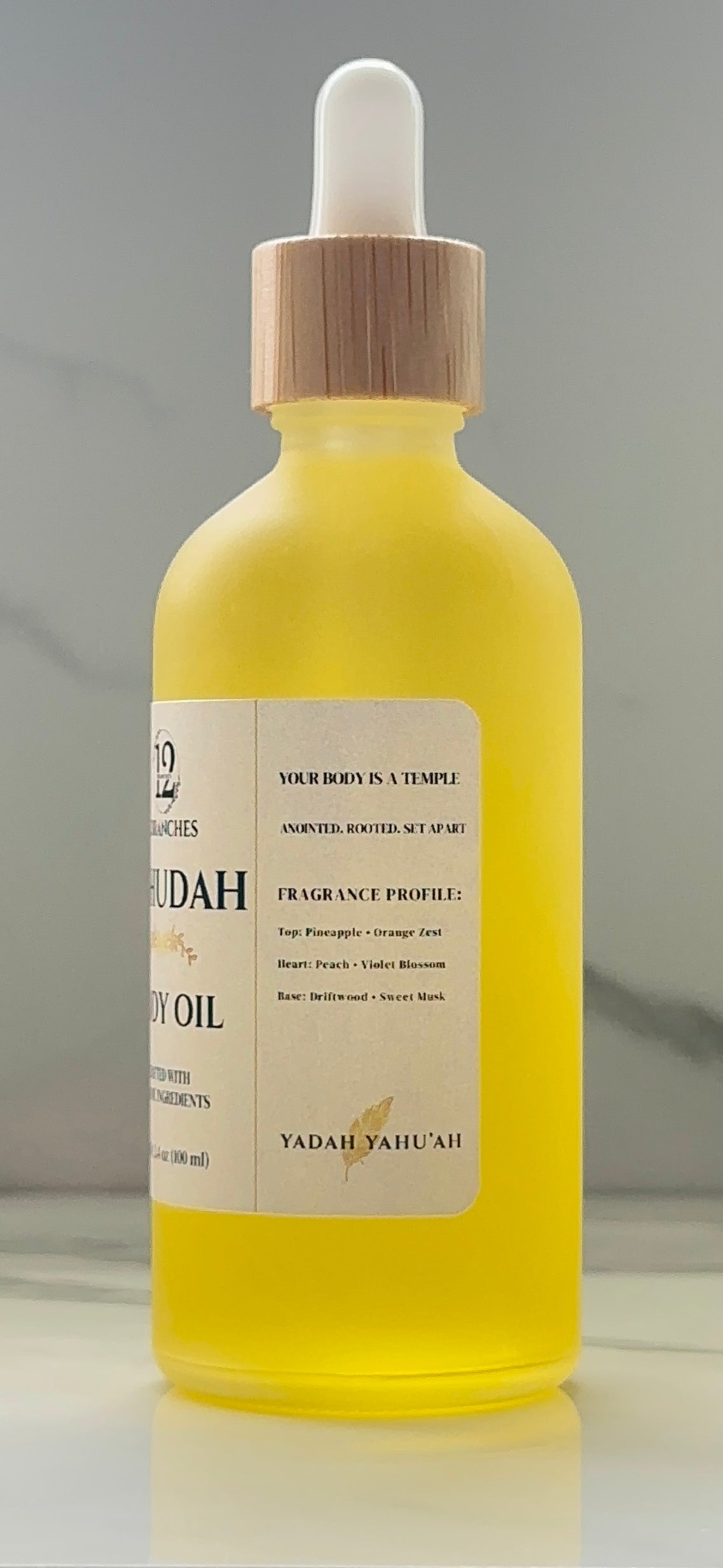 Yahudah Body Oil – Pineapple, Peach & Sweet Musk | 3.4 fl oz