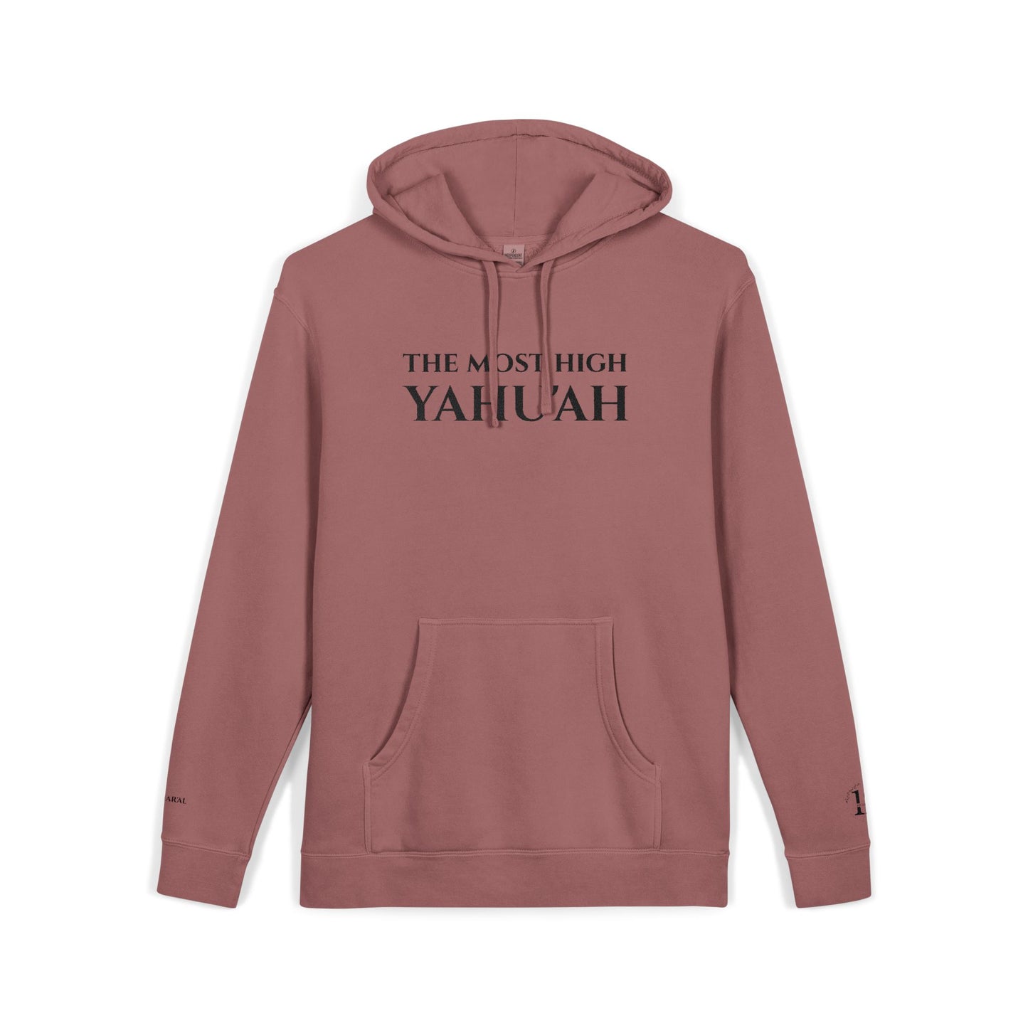 YAHU'AH Pigment-Dyed Embroidered Hoodie