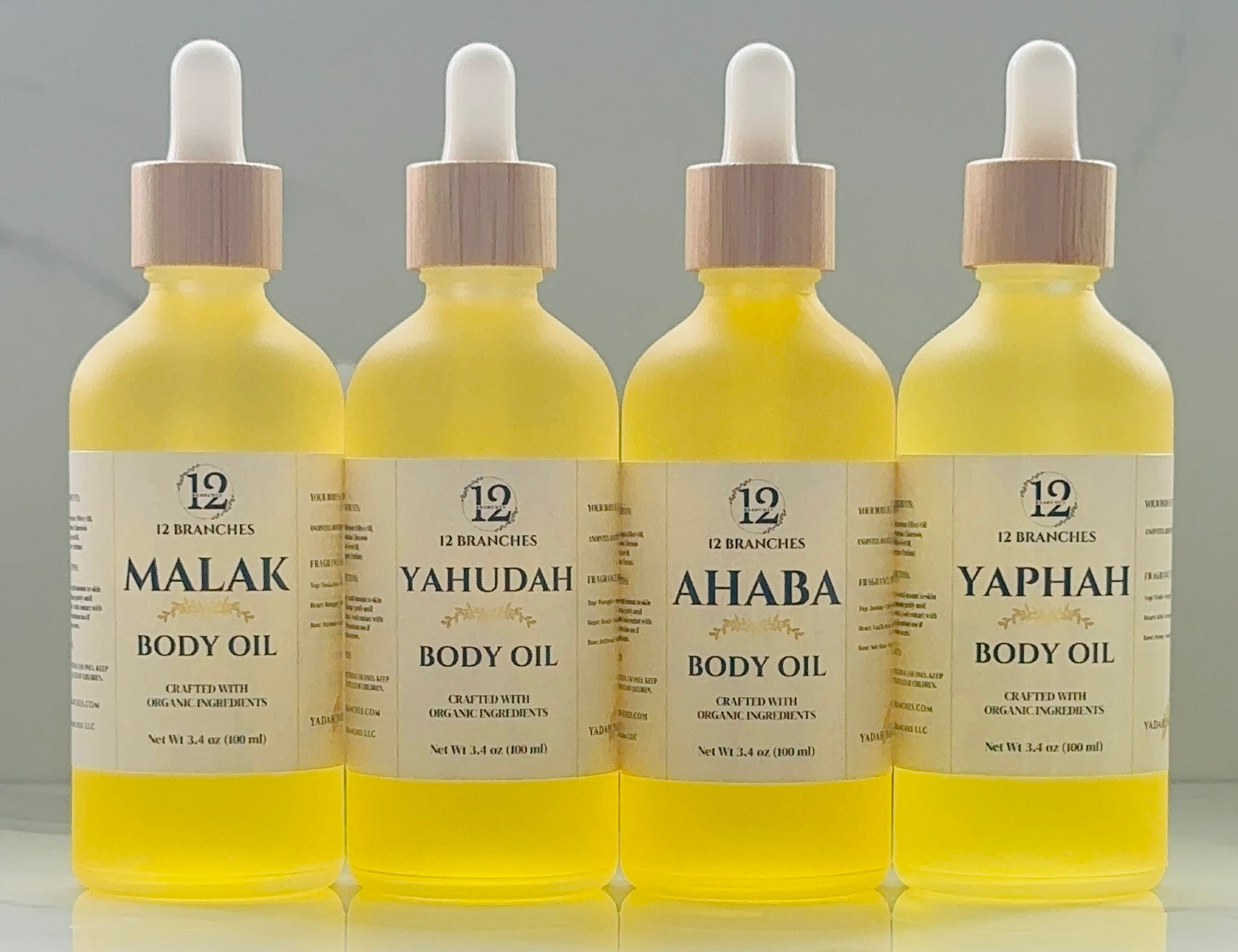 12 Branches Signature Body Oil Collection | 4-Piece Set | 3.4 fl oz Each