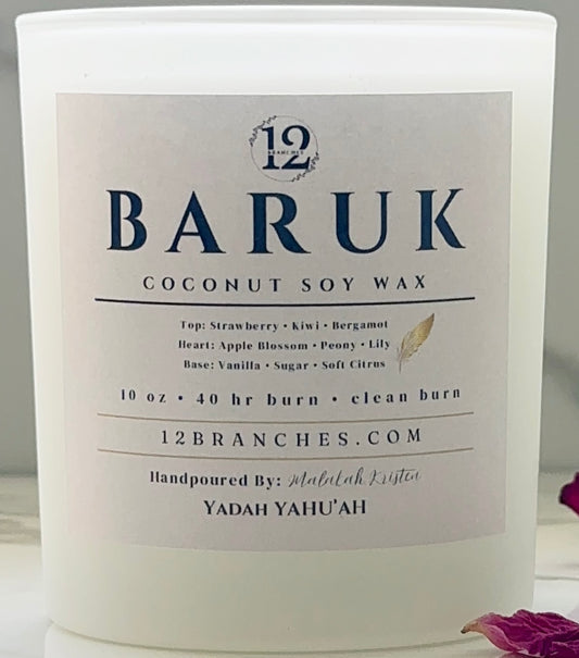 Baruk Candle-Signature White Jar